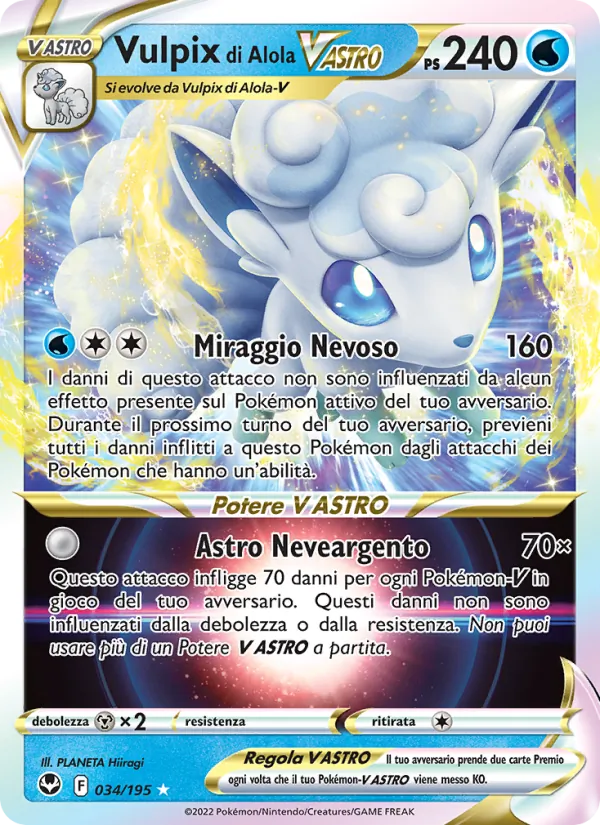 Vulpix di Alola V ASTRO Tempesta Argentata 034/195