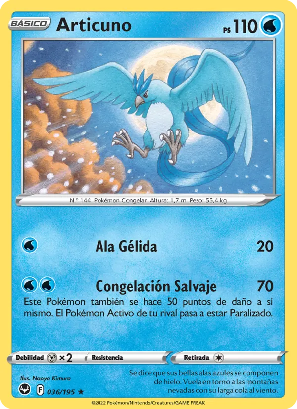 Articuno Tempestad Plateada 036/195