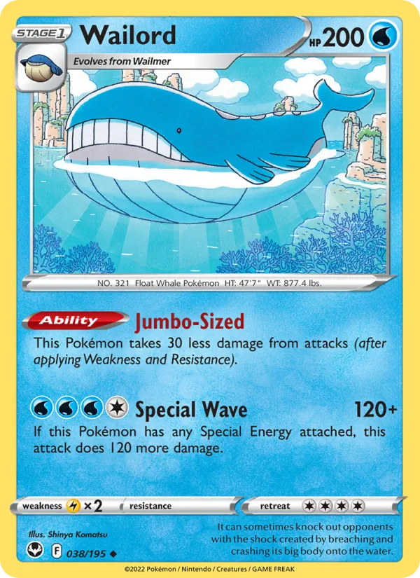 Wailord Silver Tempest 038/195