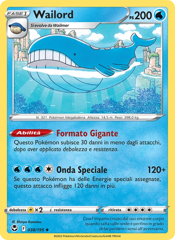 Wailord Tempesta Argentata 038/195