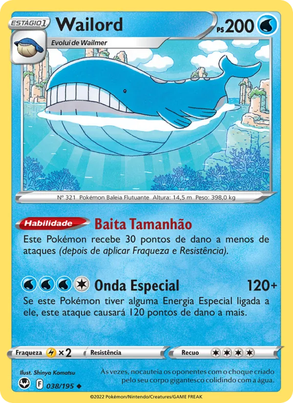 Wailord Tempestade Prateada 038/195