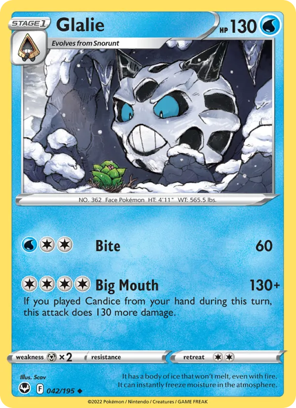 Glalie Silver Tempest 042/195