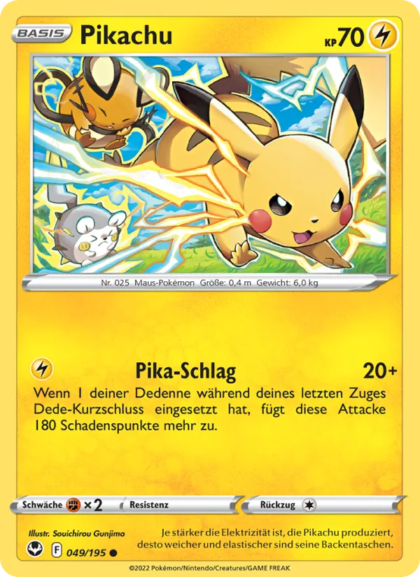 Pikachu Silberne Sturmwinde 049/195