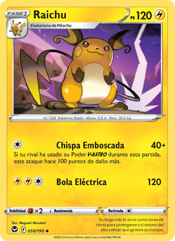 Raichu Tempestad Plateada 050/195