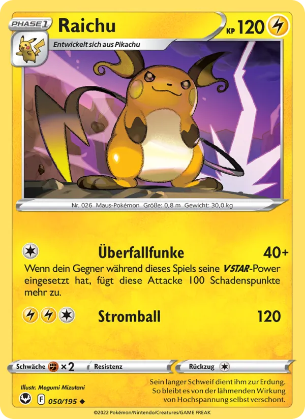 Raichu Silberne Sturmwinde 050/195