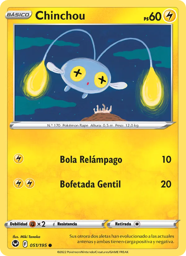 Chinchou Tempestad Plateada 051/195