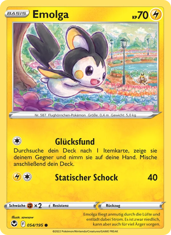 Emolga Silberne Sturmwinde 054/195