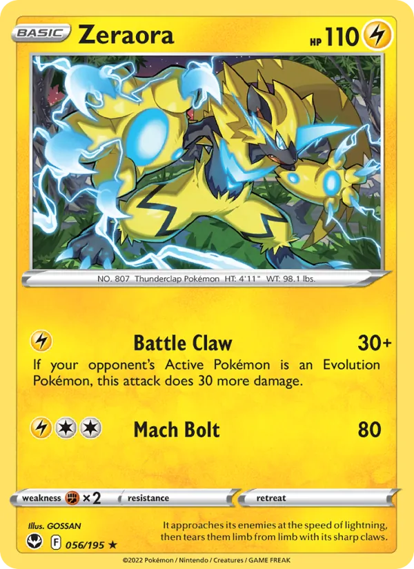 Zeraora Silver Tempest 056/195