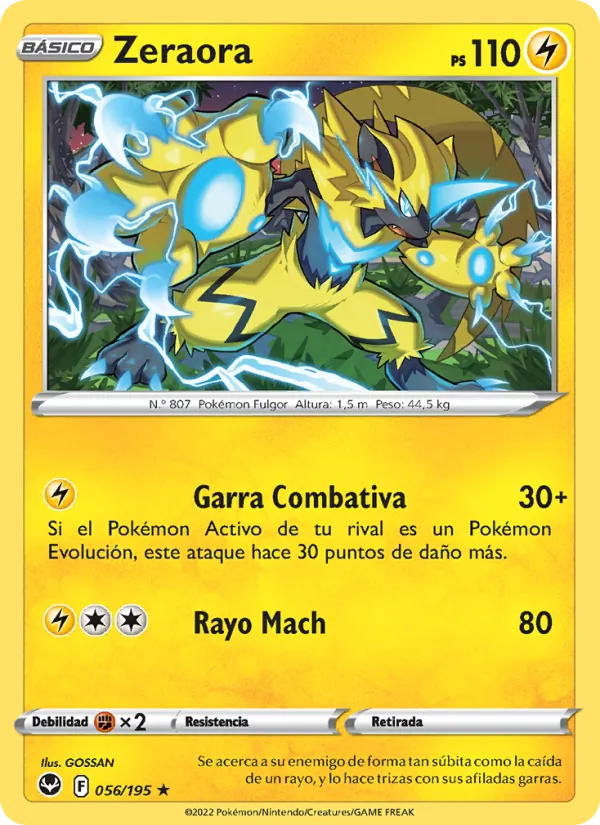 Zeraora Tempestad Plateada 056/195