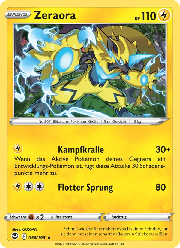 Zeraora Silberne Sturmwinde 056/195