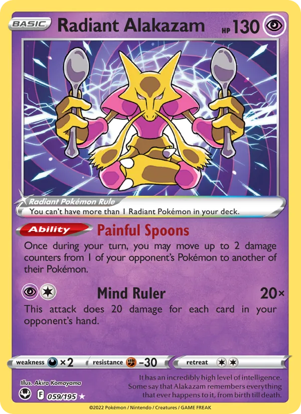 Radiant Alakazam Silver Tempest 059/195