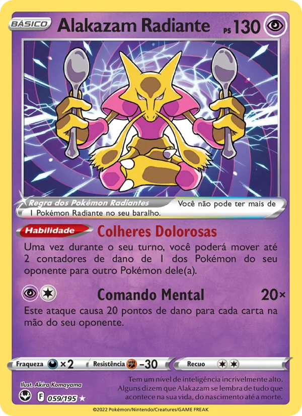 Alakazam Radiante Tempestade Prateada 059/195