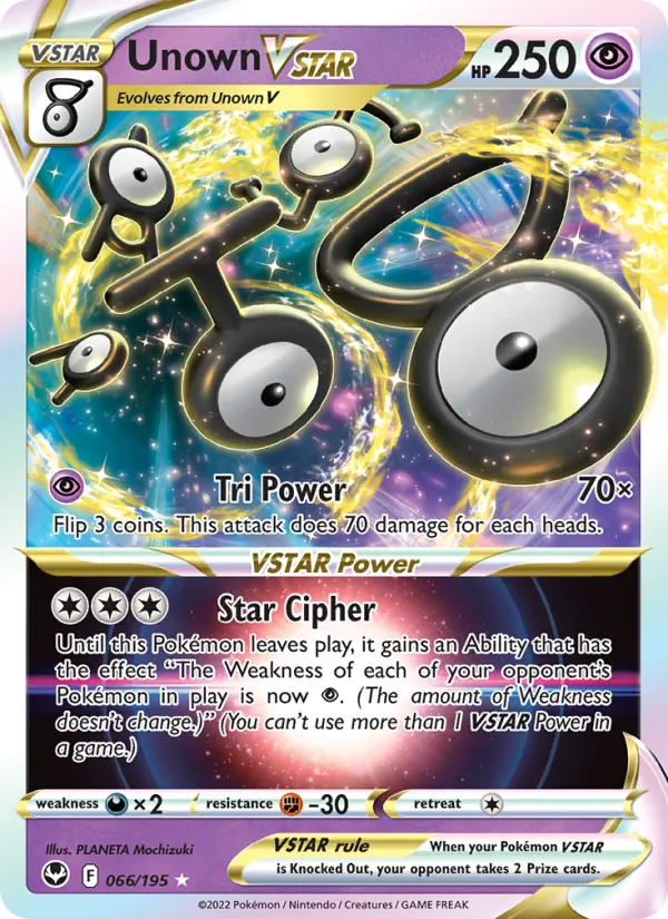 Unown VSTAR Silver Tempest 066/195