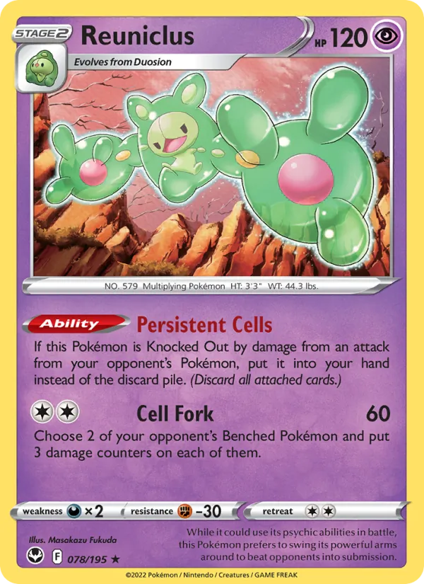 Reuniclus Silver Tempest 078/195