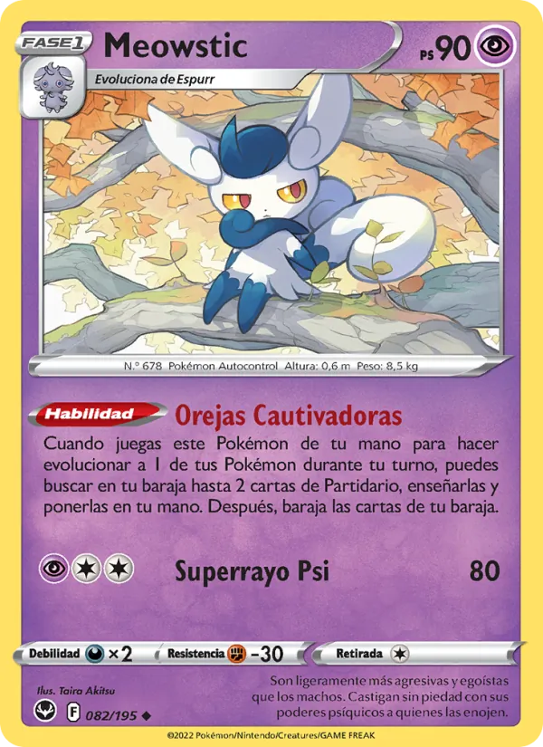 Meowstic Tempestad Plateada 082/195