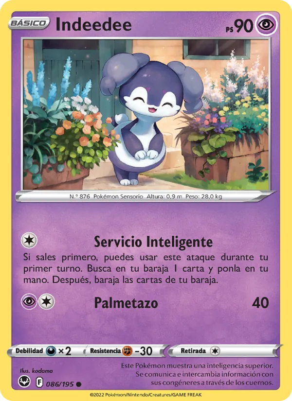 Indeedee Tempestad Plateada 086/195