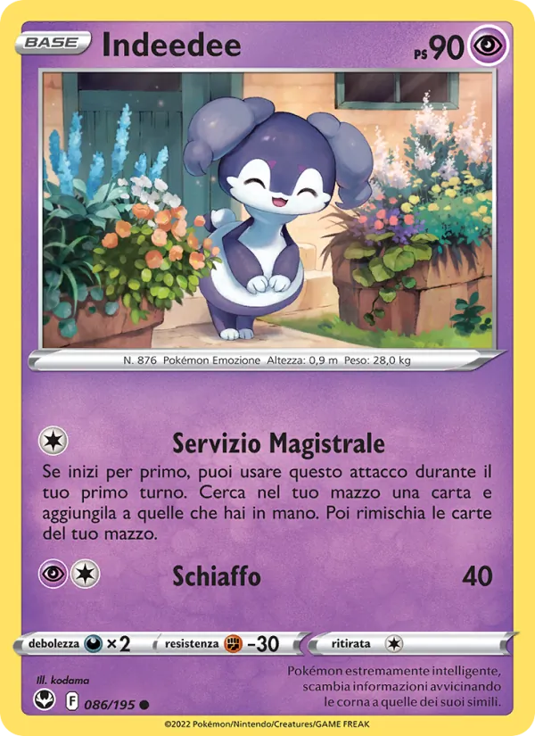 Indeedee Tempesta Argentata 086/195