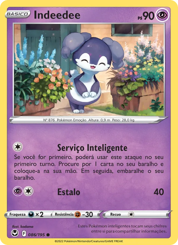 Indeedee Tempestade Prateada 086/195