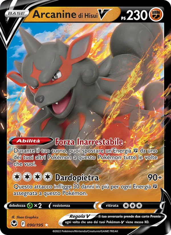 Arcanine di Hisui V Tempesta Argentata 090/195