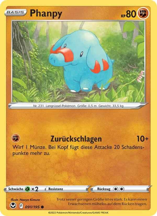 Phanpy Silberne Sturmwinde 091/195