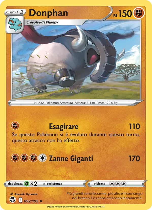 Donphan Tempesta Argentata 092/195