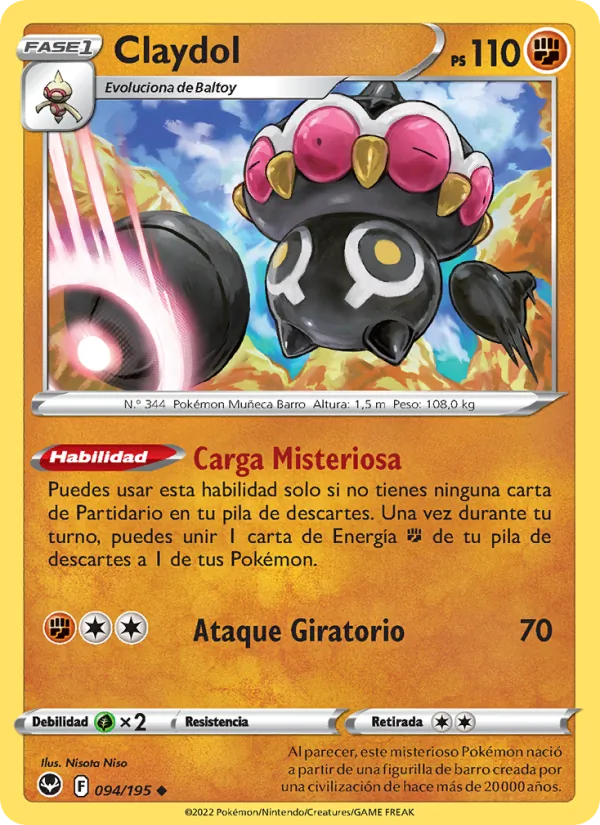 Claydol Tempestad Plateada 094/195