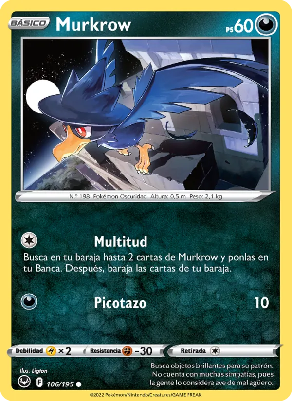 Murkrow Tempestad Plateada 106/195