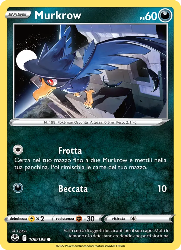 Murkrow Tempesta Argentata 106/195