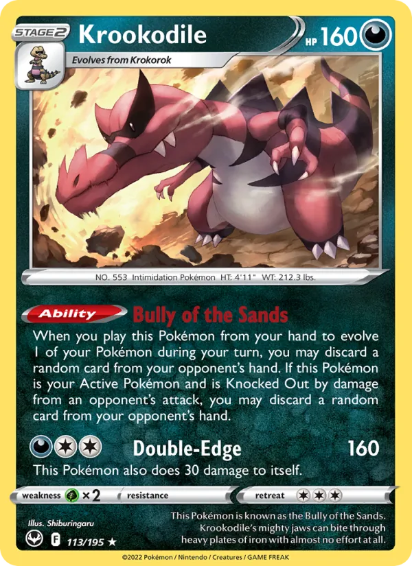 Krookodile Silver Tempest 113/195