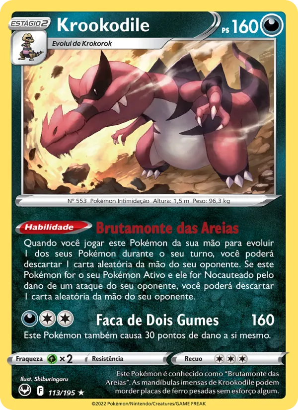 Krookodile Tempestade Prateada 113/195