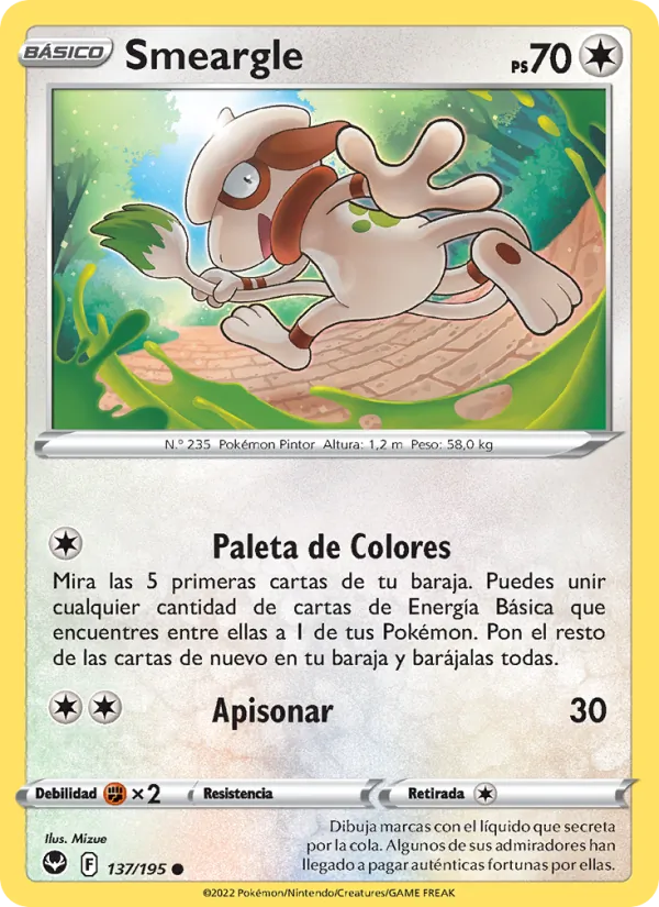 Smeargle Tempestad Plateada 137/195