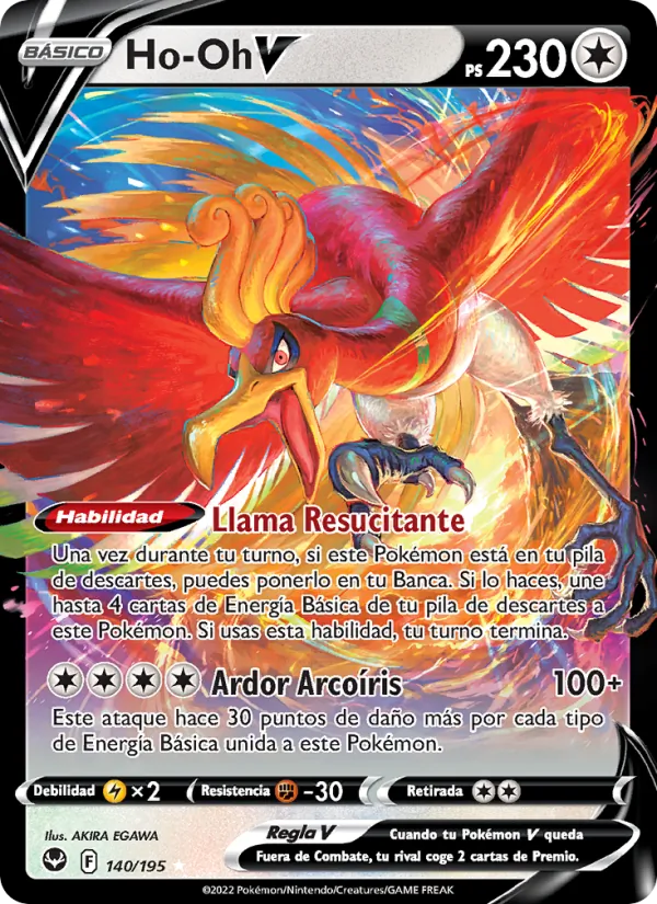 Ho-Oh V Tempestad Plateada 140/195