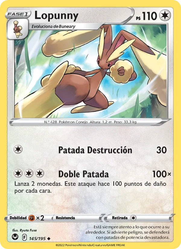 Lopunny Tempestad Plateada 145/195