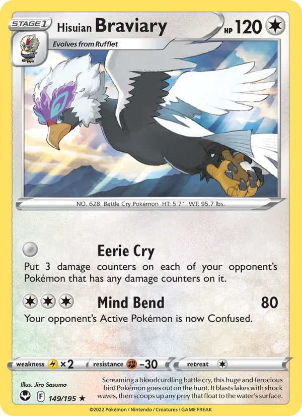 Hisuian Braviary Silver Tempest 149/195