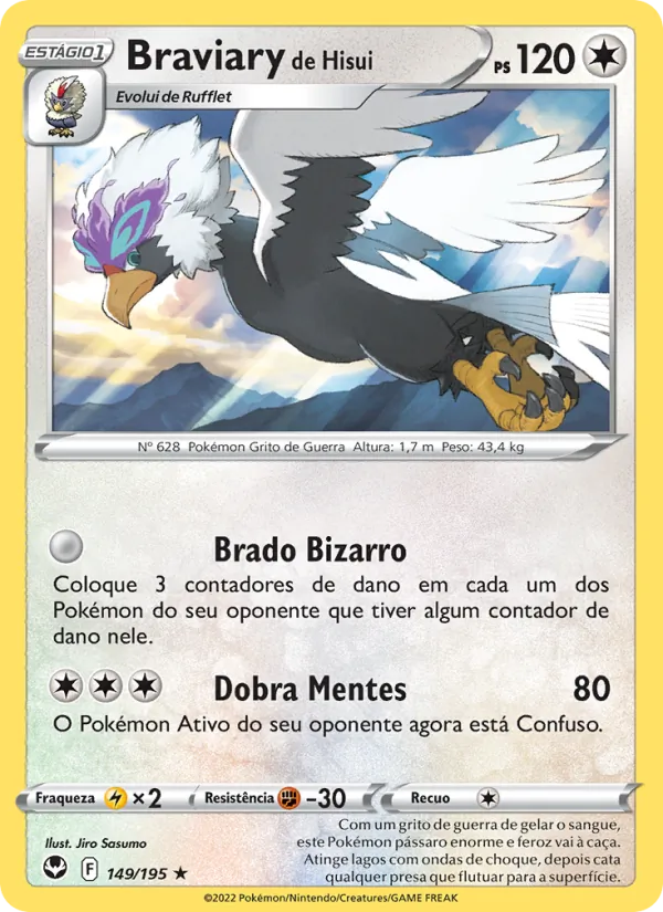 Braviary de Hisui Tempestade Prateada 149/195