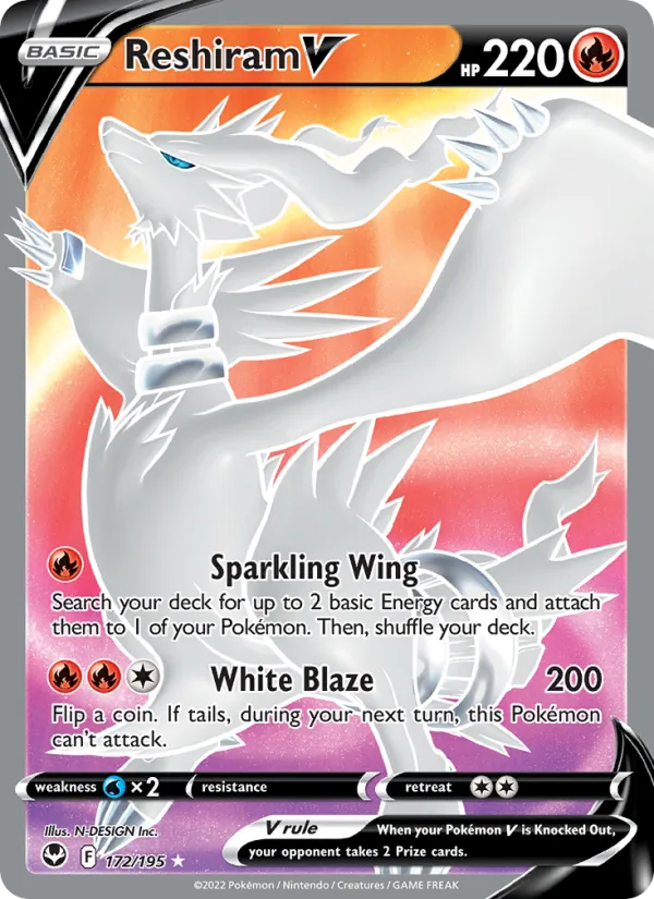 Reshiram V Silver Tempest 172/195