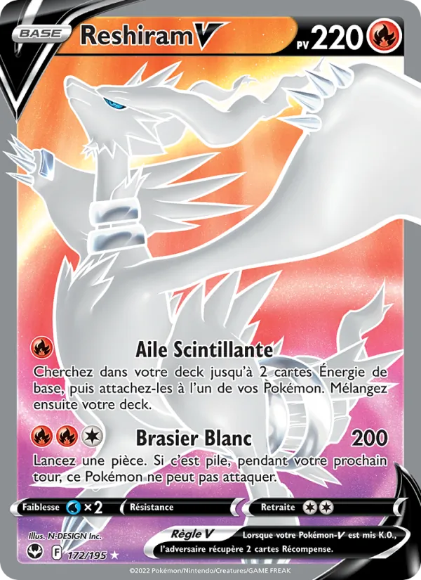 Reshiram V Tempête Argentée 172/195