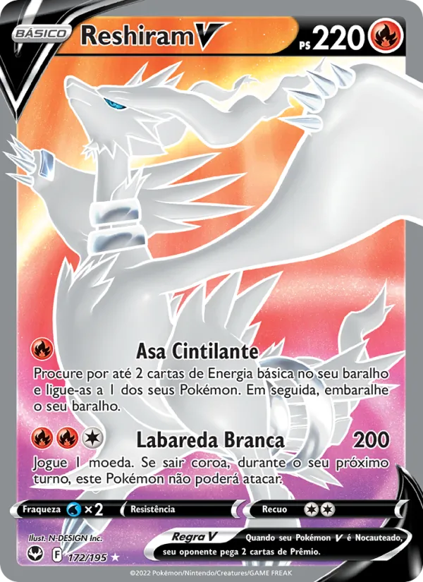 Reshiram V Tempestade Prateada 172/195