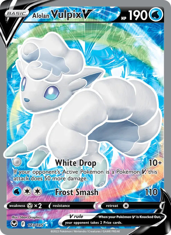 Alolan Vulpix V Silver Tempest 173/195