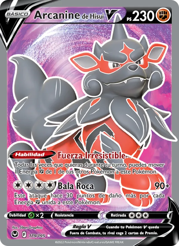 Arcanine de Hisui V Tempestad Plateada 179/195