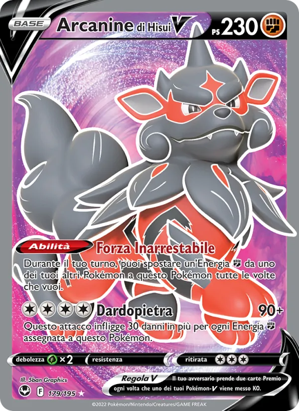 Arcanine di Hisui V Tempesta Argentata 179/195