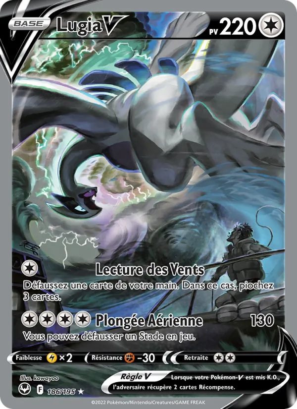 Lugia V Tempête Argentée 186/195