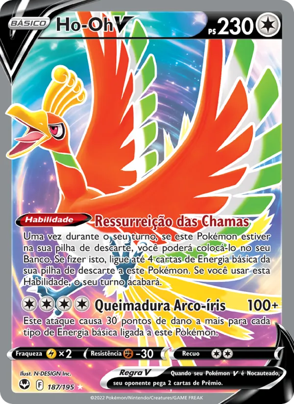 Ho-Oh V Tempestade Prateada 187/195
