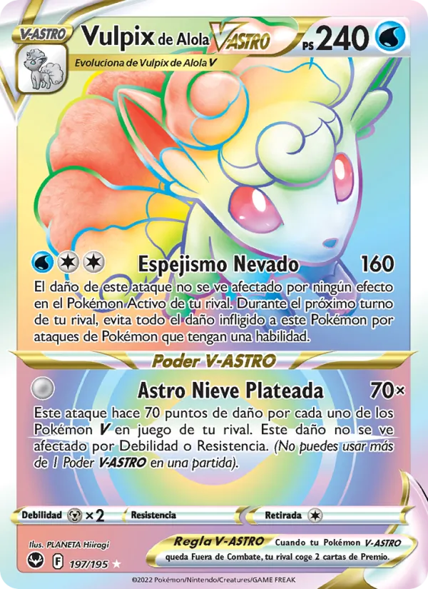 Vulpix de Alola V-ASTRO Tempestad Plateada 197/195