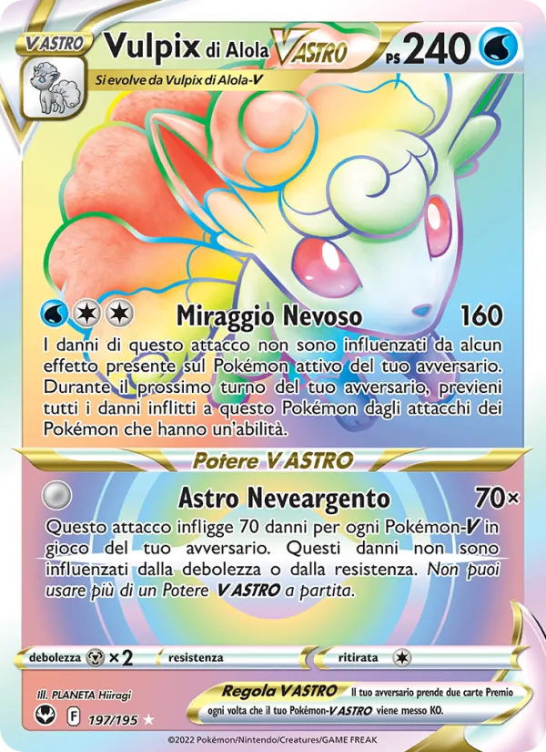 Vulpix di Alola V ASTRO Tempesta Argentata 197/195