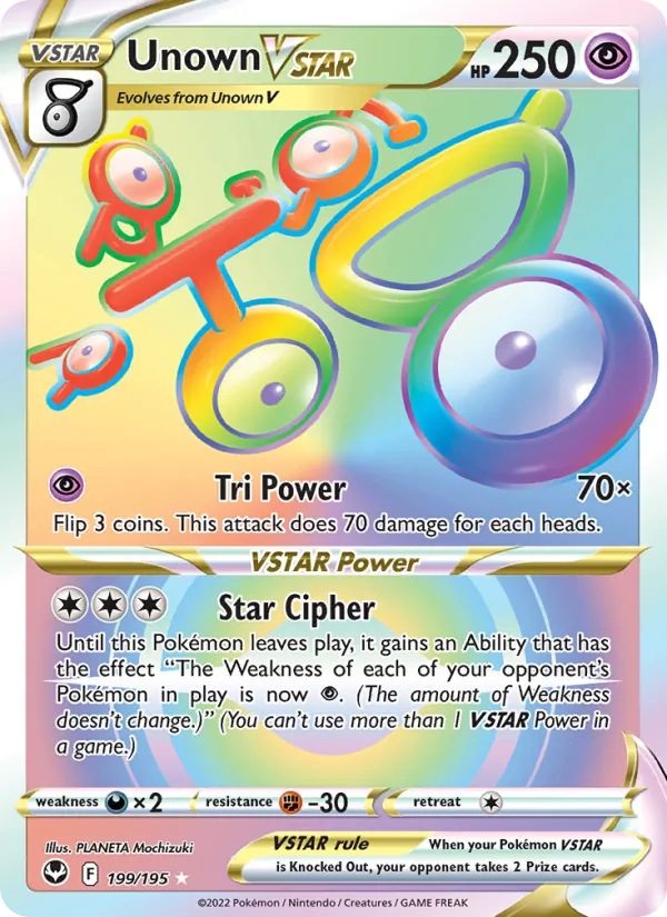 Unown VSTAR Silver Tempest 199/195
