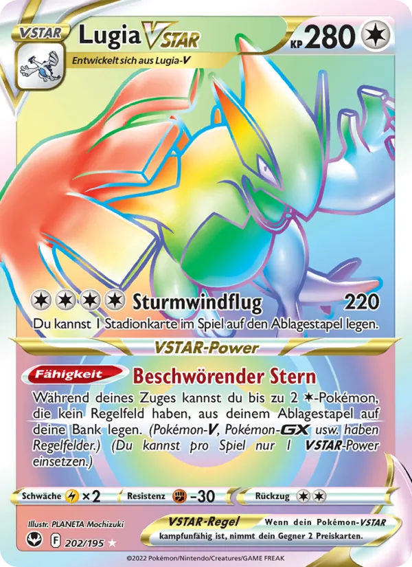 Lugia VSTAR Silberne Sturmwinde 202/195