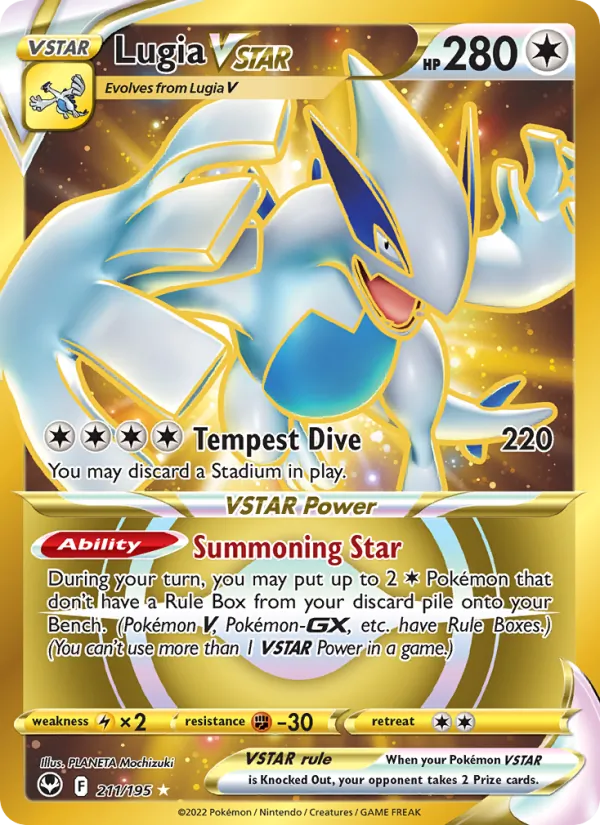 Lugia VSTAR Silver Tempest 211/195