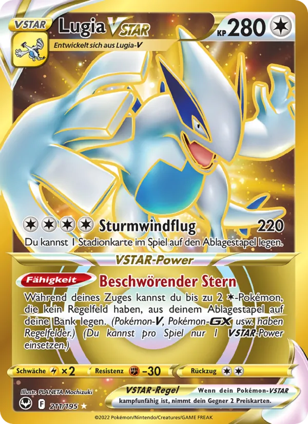 Lugia VSTAR Silberne Sturmwinde 211/195