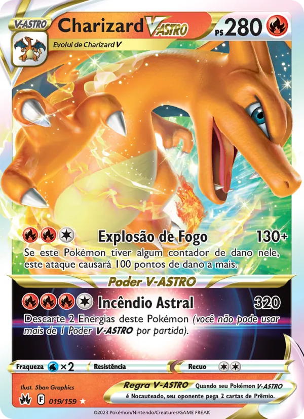 Charizard V-ASTRO Realeza Absoluta 019/159